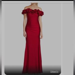 B. Darlin Red Off-The-Shoulder Prom Dress
